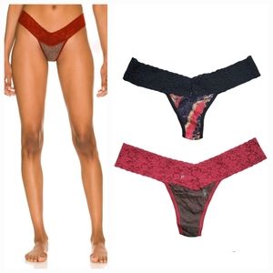 Hanky Panky Signature Lace Low Rise Thong Bundle Red/Black O/S